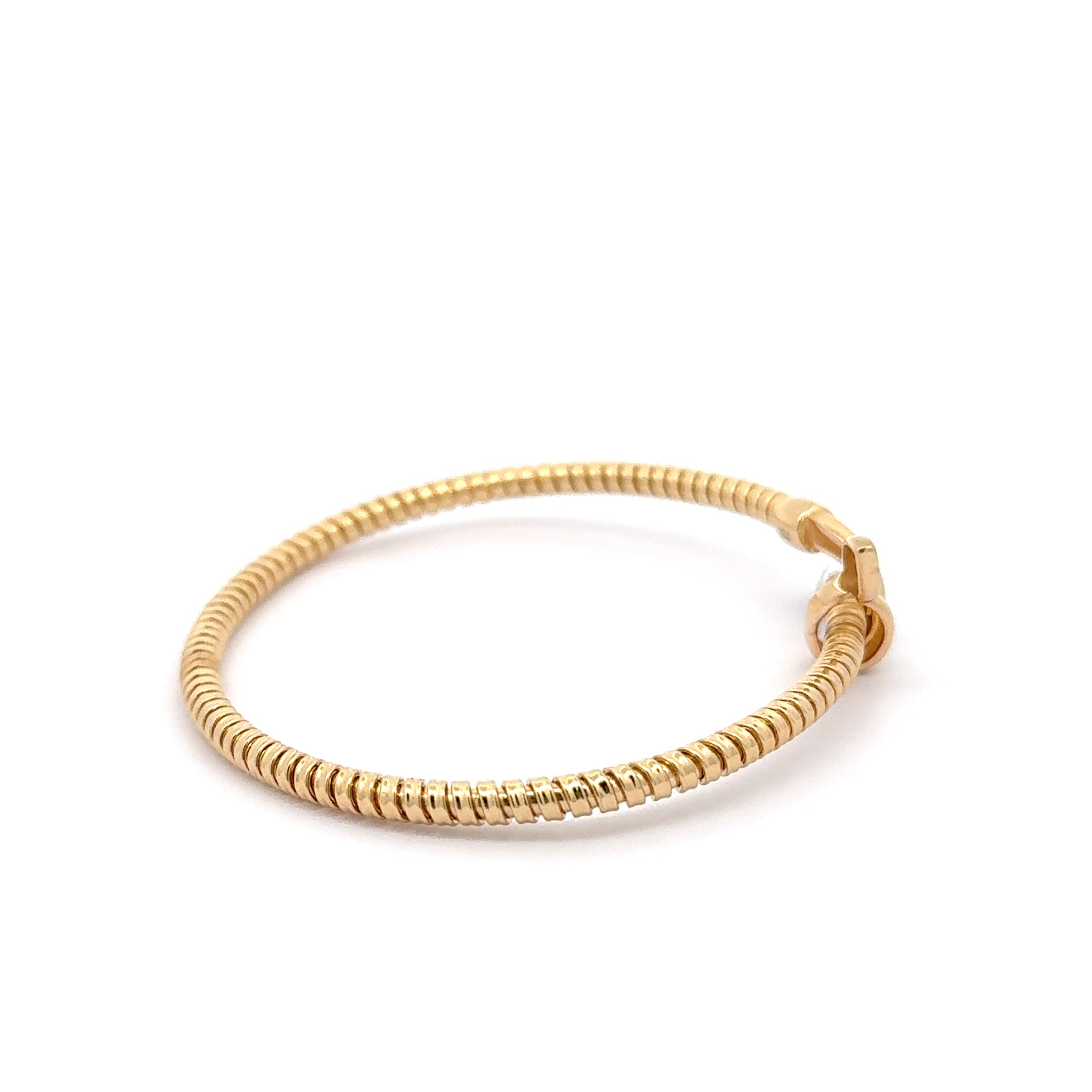 Yellow Gold Bangle with Pear Cut