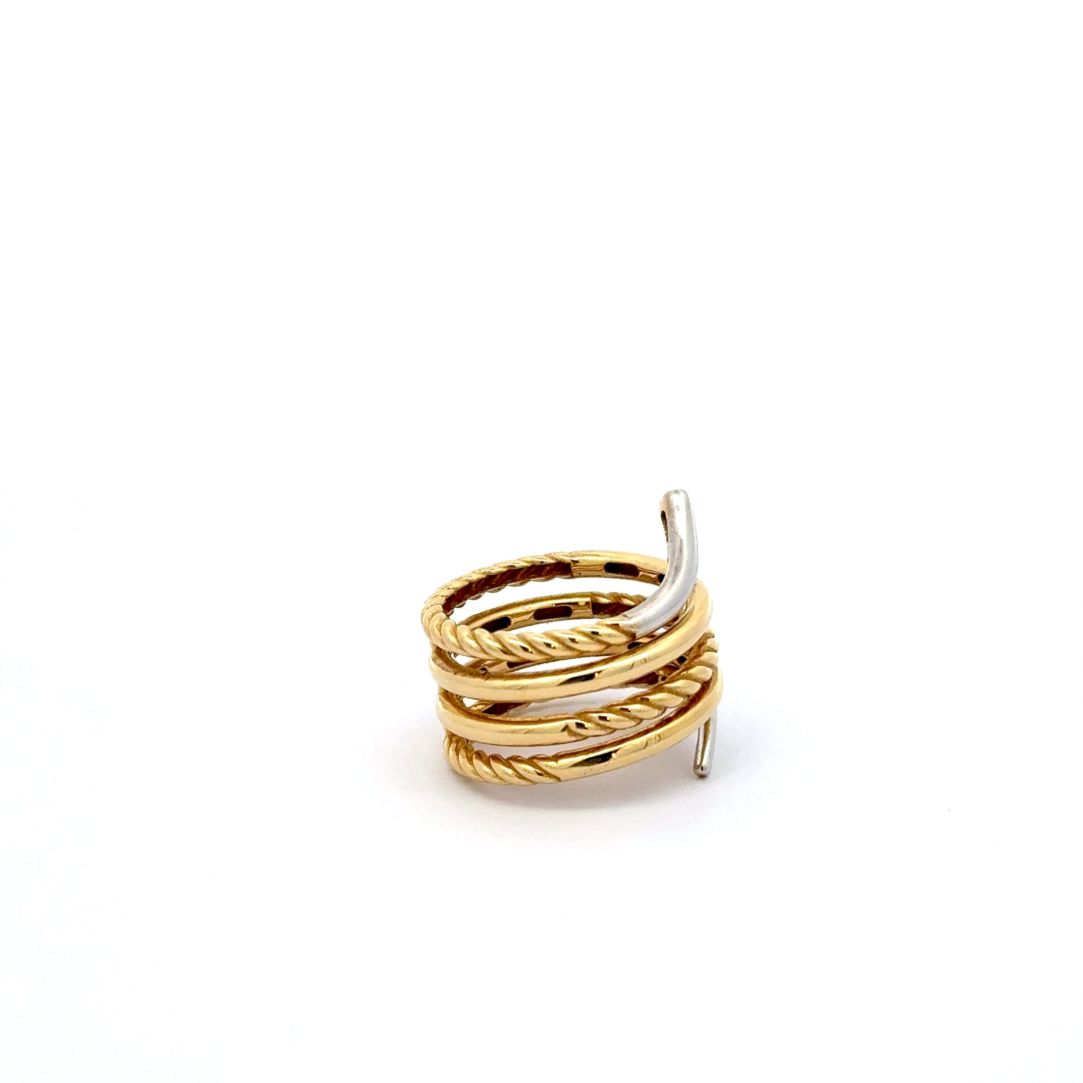 Yellow Gold Spiral Statement Ring