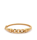 Classic Yellow Gold Chain Link Bangle Bracelet