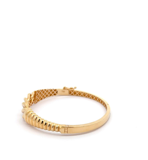 Classic Yellow Gold Chain Link Bangle Bracelet
