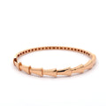 Rose Gold Geometric Bangle Polished Gold
