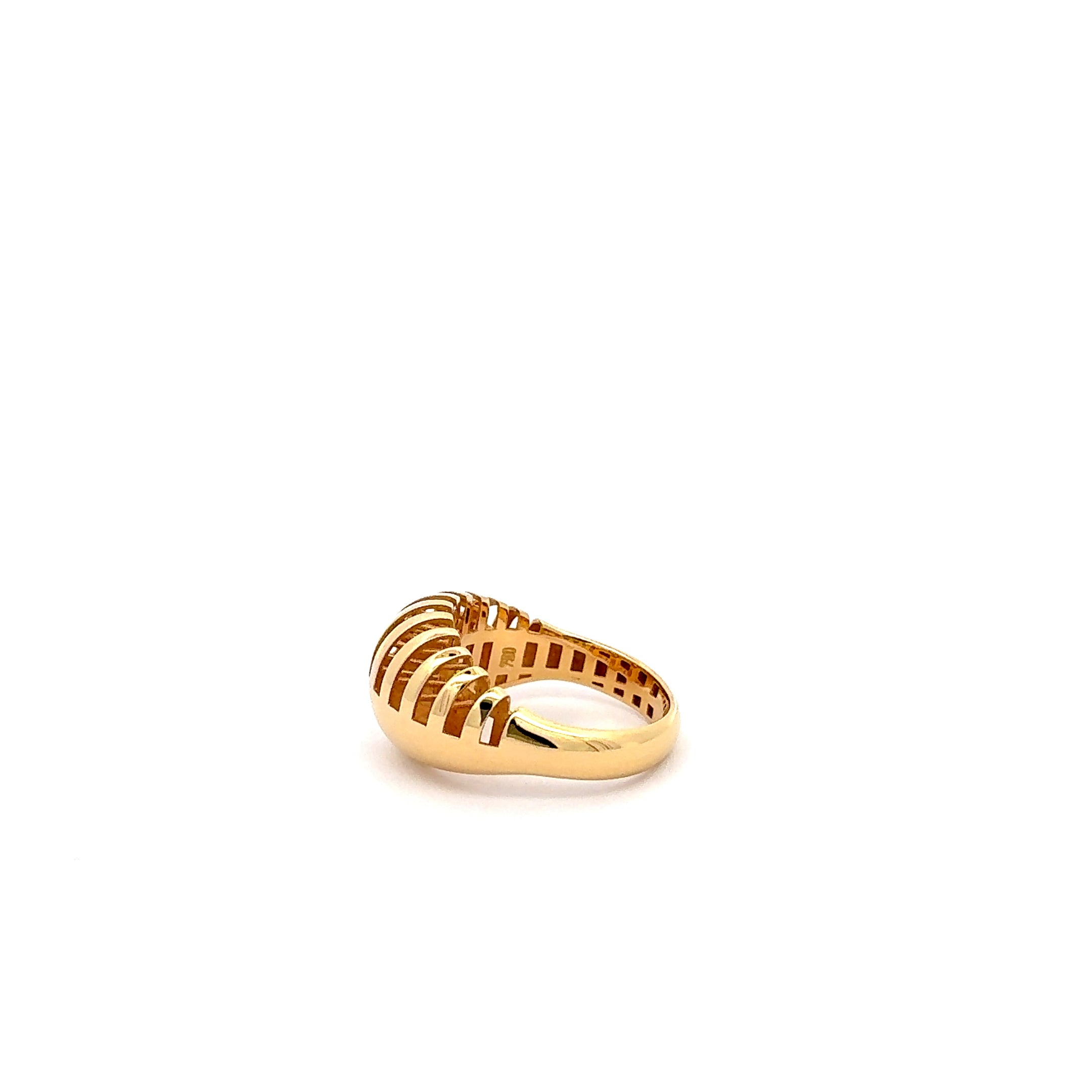 Modernist Yellow Gold Openwork Band Ring