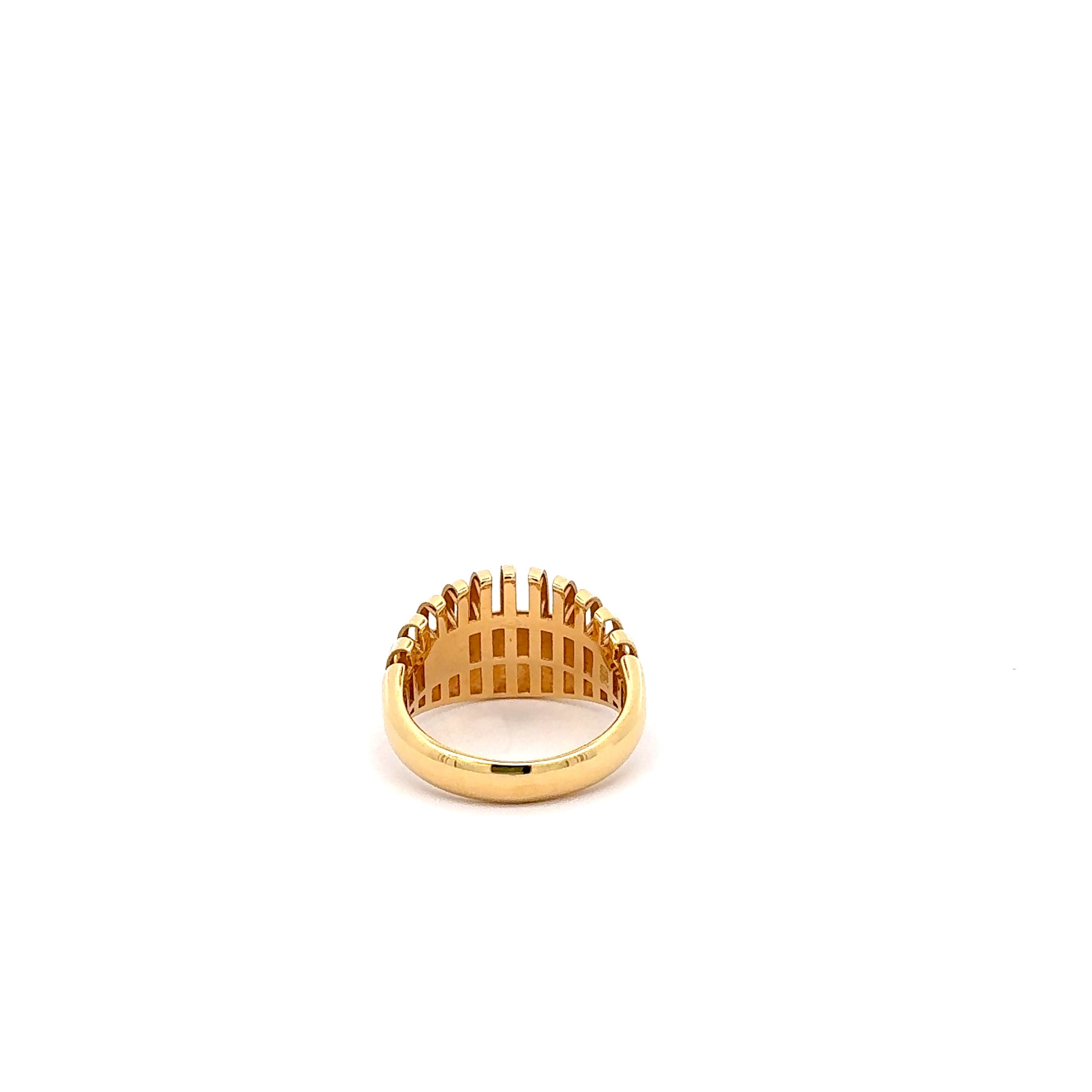 Modernist Yellow Gold Openwork Band Ring