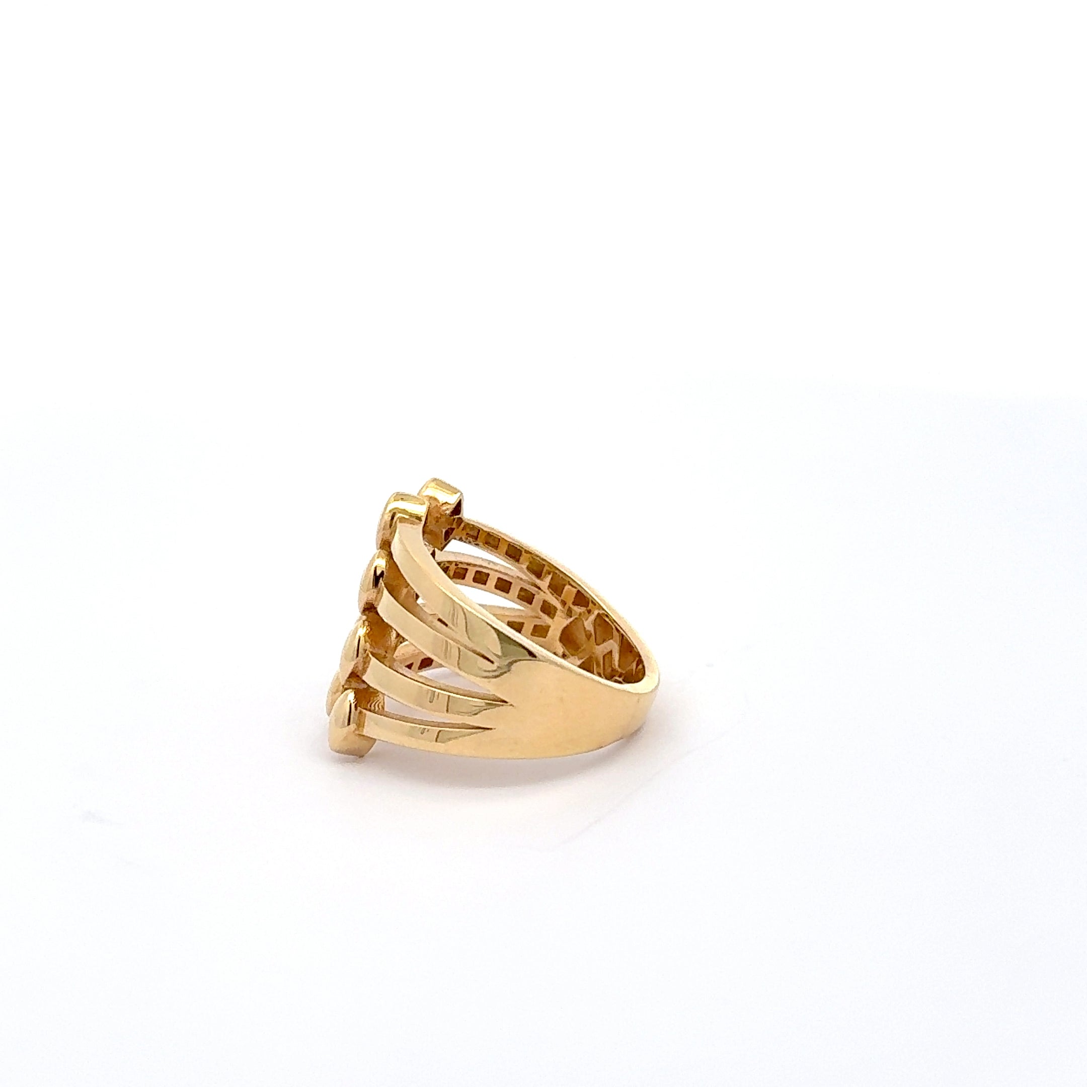 Modernist Yellow Gold Multi-Band Ring