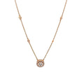 Rose Gold Diamond Cluster Pendant Necklace