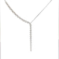 White Gold Diamond Y Necklace