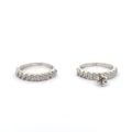 White Gold twins Rings with Round Brilliant Diamonds