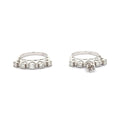 White Gold twins Rings with Round Brilliant Diamonds