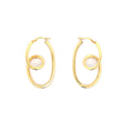 Modern Yellow Gold Looped Hoop Earrings
