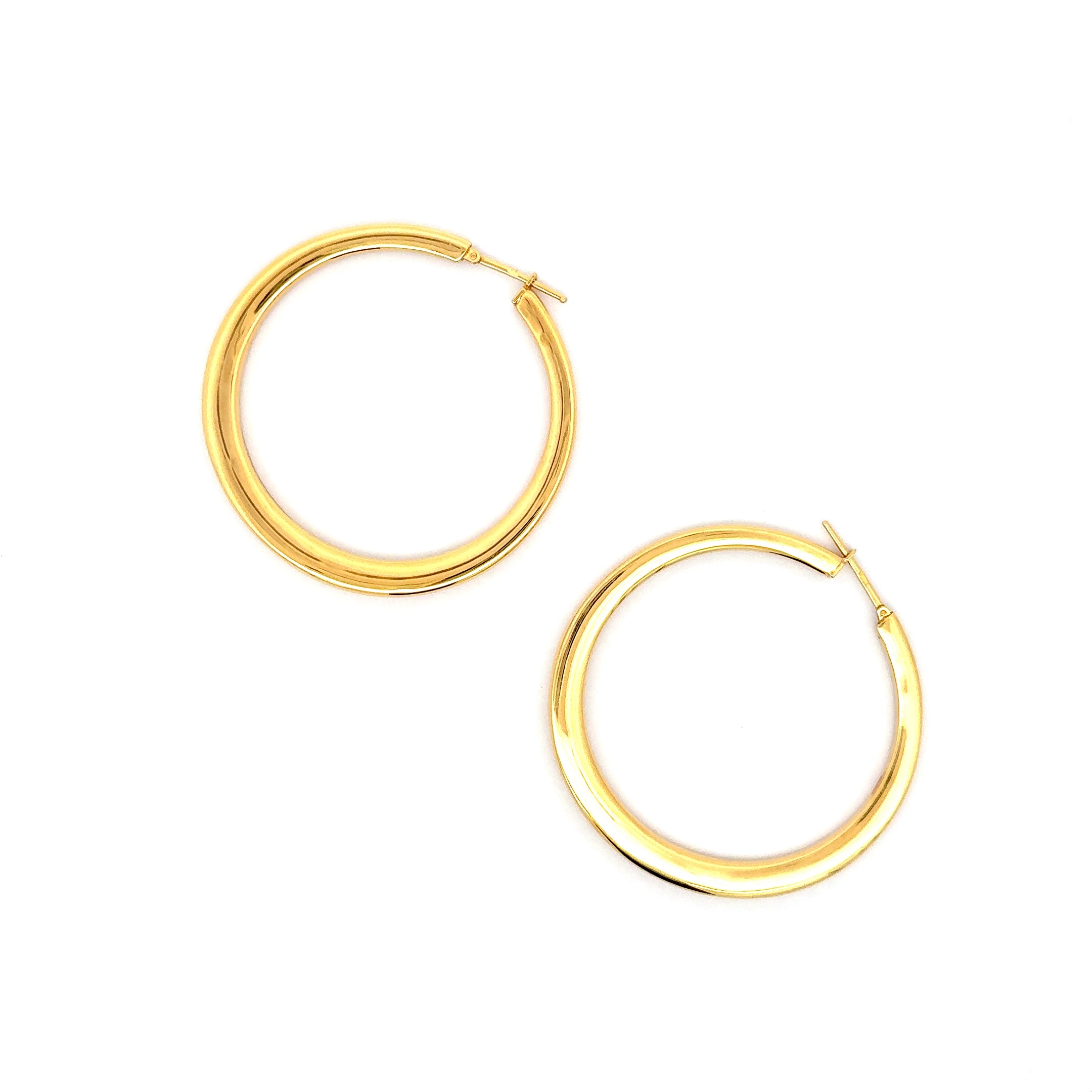 Yellow Gold Hoop Earrings, Timeless Elegance