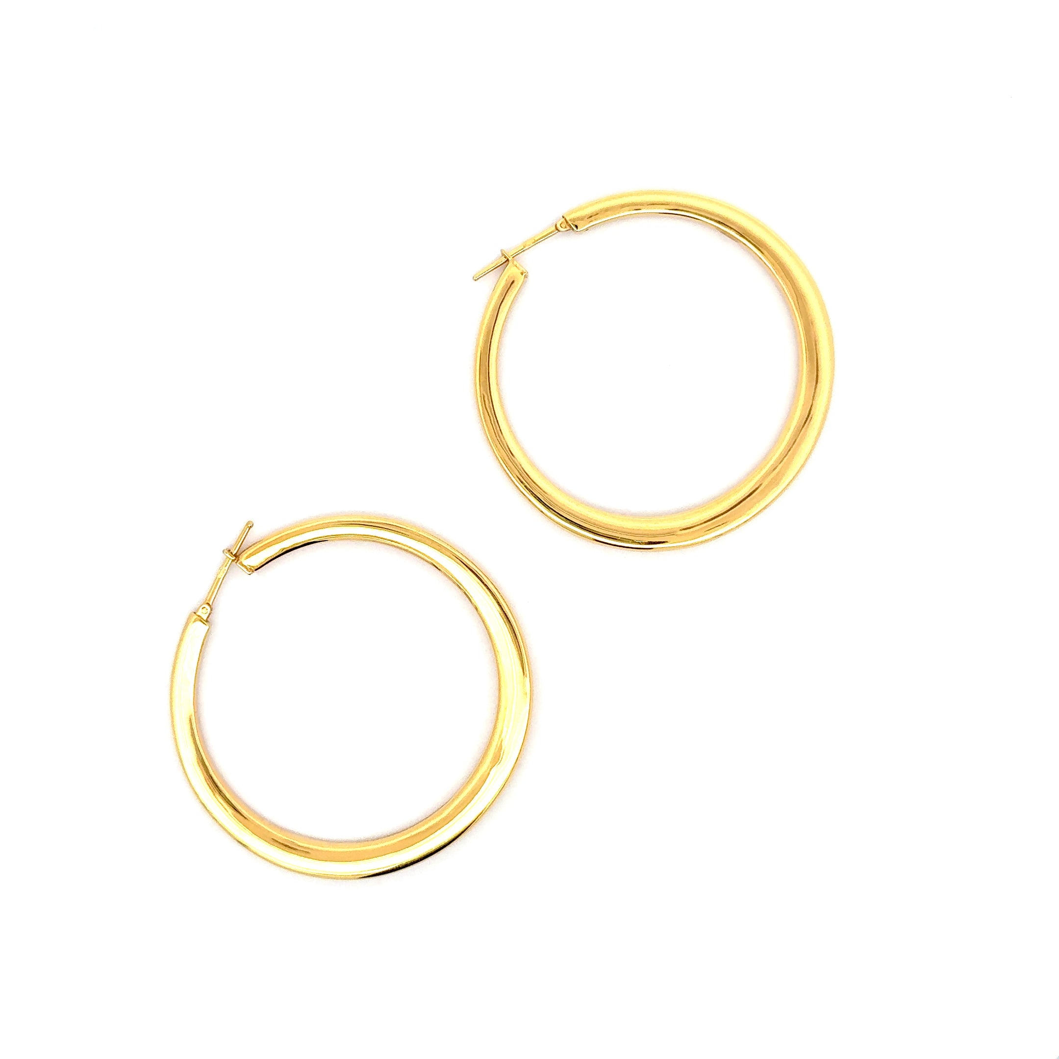 Yellow Gold Hoop Earrings, Timeless Elegance
