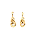 Elegant Yellow Gold Chain Link Dangle Earrings