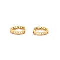Elegant Yellow Gold Mariner Link Hoop Earrings