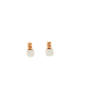 Rose Gold Stud Earrings with Square-Cut Diamond