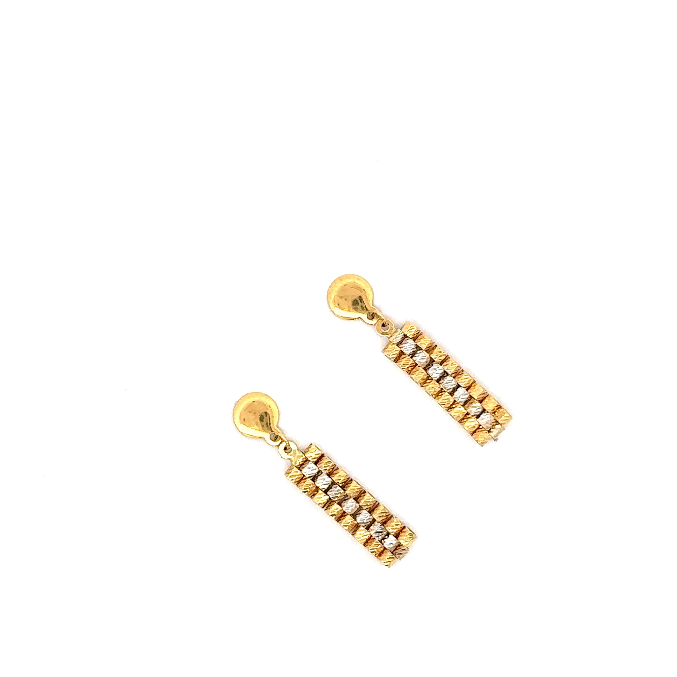 Elegant Yellow Gold Dangle Earrings