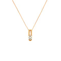Rose Gold Diamond Charm Necklace