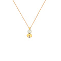 Rose Gold Charm Necklace with Round Brilliant Diamond Accent