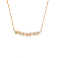 Rose Gold Diamond Baguette Necklace
