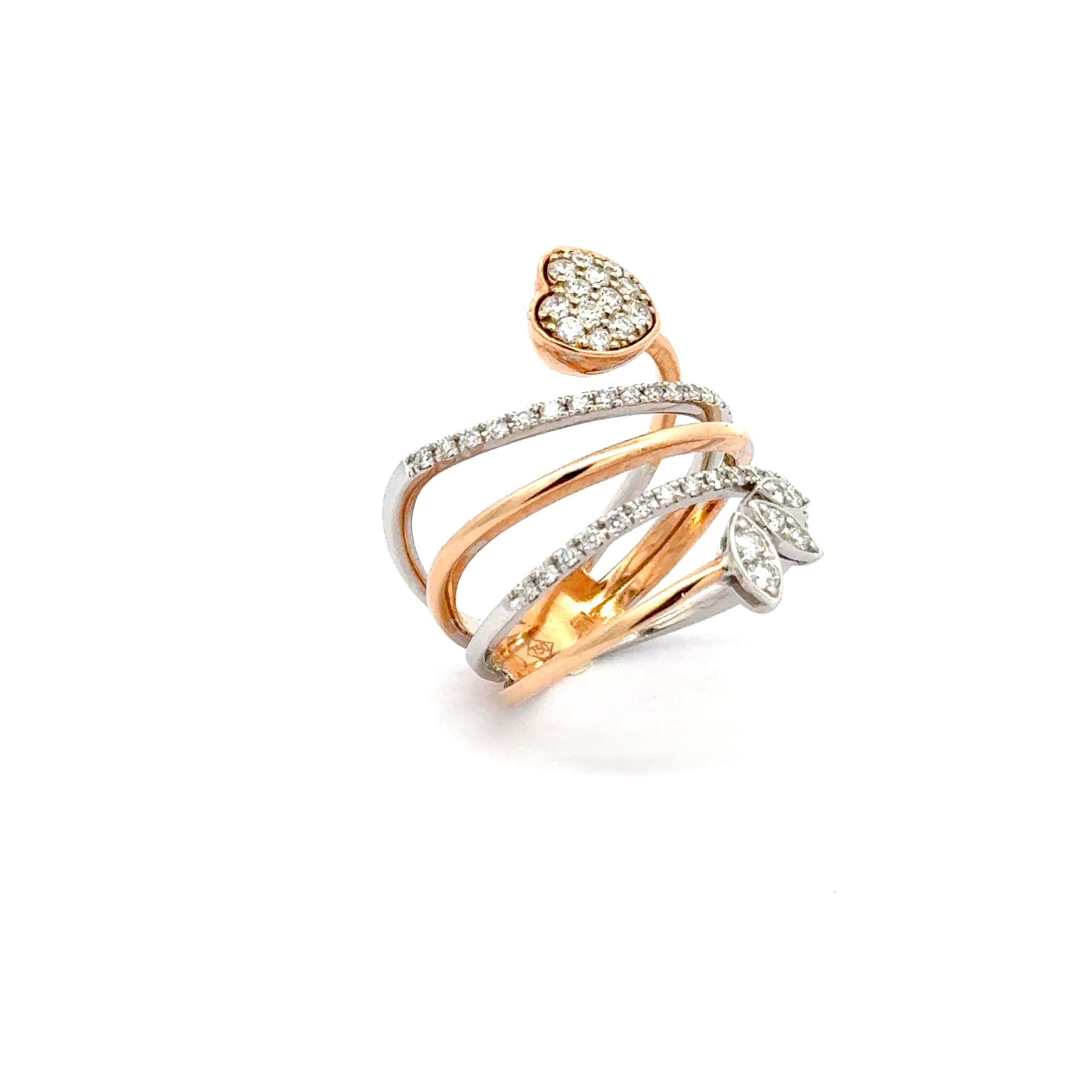 Rose Gold Diamond Multistone Ring