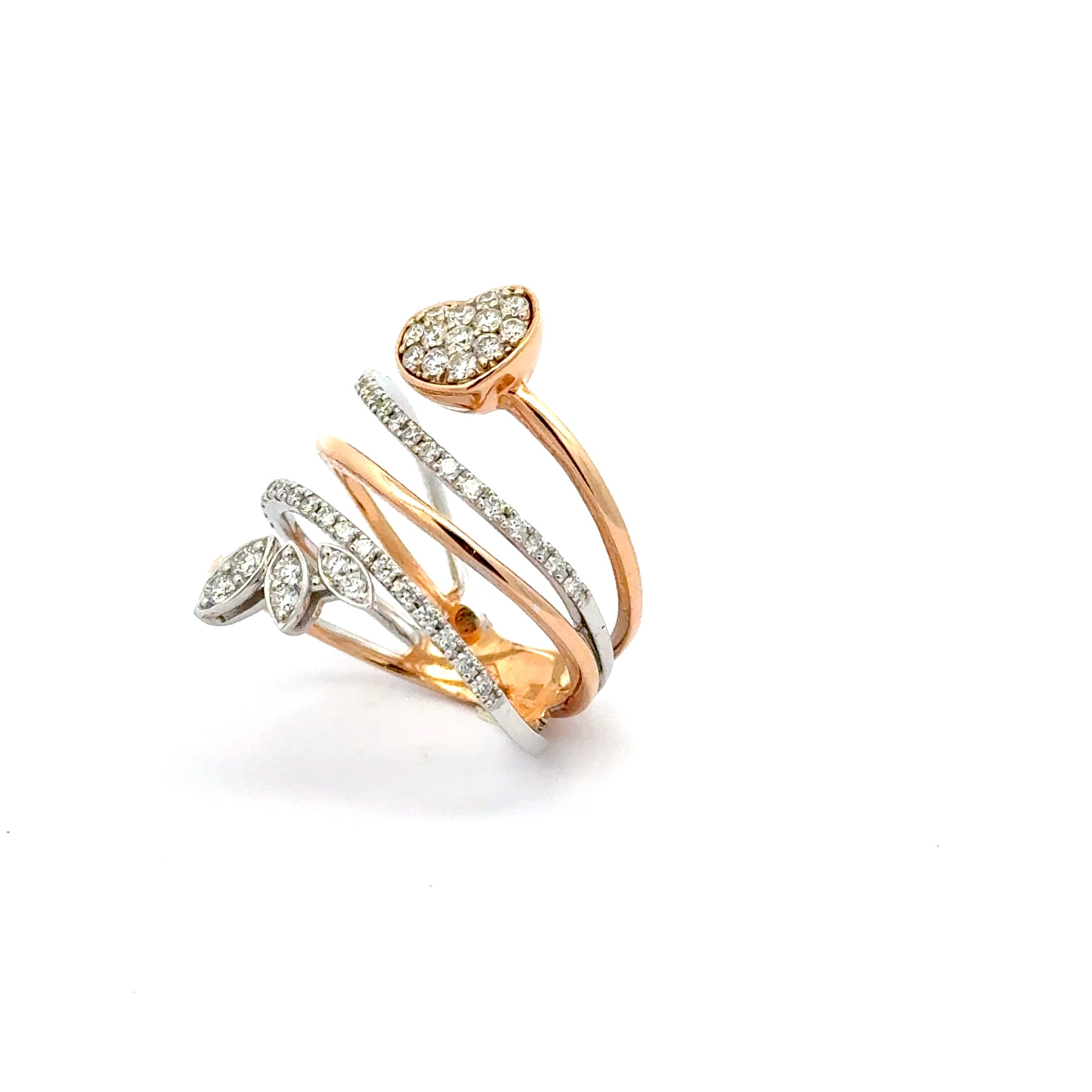 Rose Gold Diamond Multistone Ring