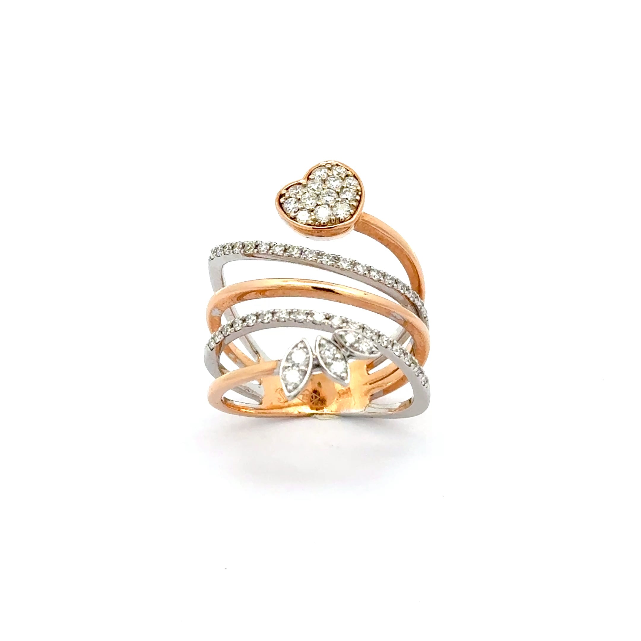 Rose Gold Diamond Multistone Ring