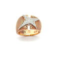 Rose Gold Cocktail Ring with Diamond Star