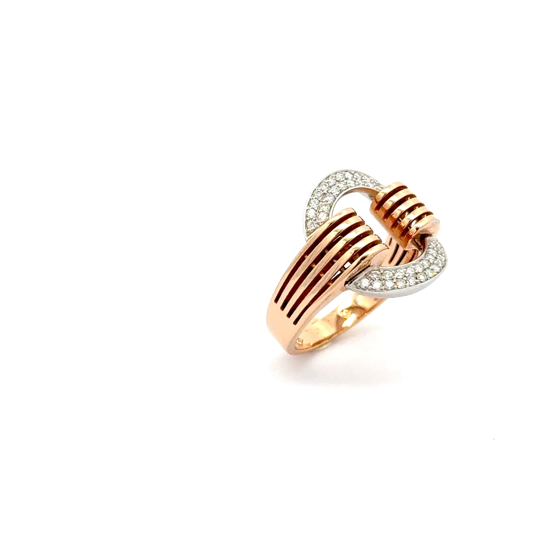Rose Gold Ring with Brilliant Diamonds