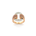 Rose Gold Ring with Brilliant Diamonds