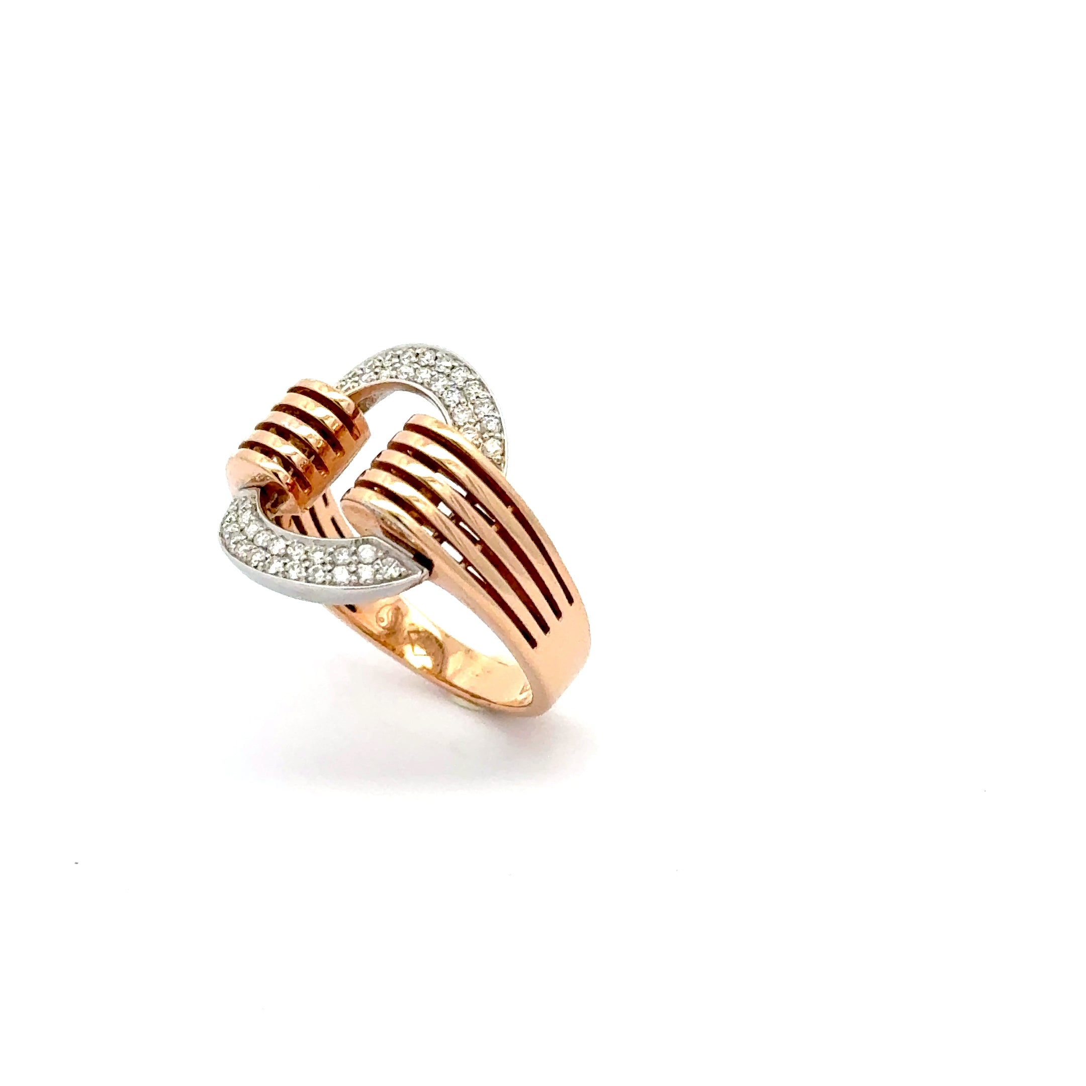 Rose Gold Ring with Brilliant Diamonds