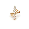 Rose Gold Ring with Marquise Cut Diamonds