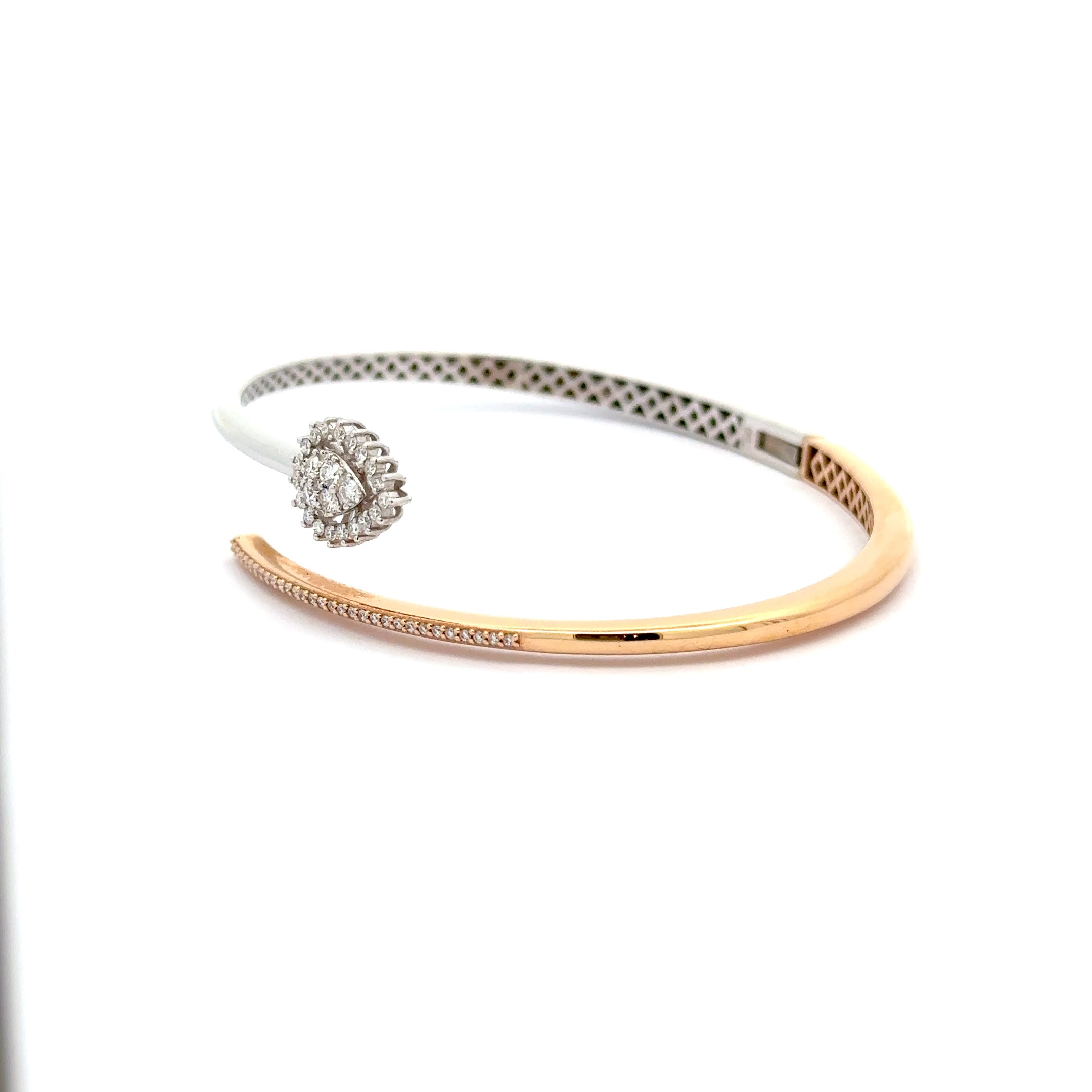 Rose Gold Diamond Bangle Bracelet