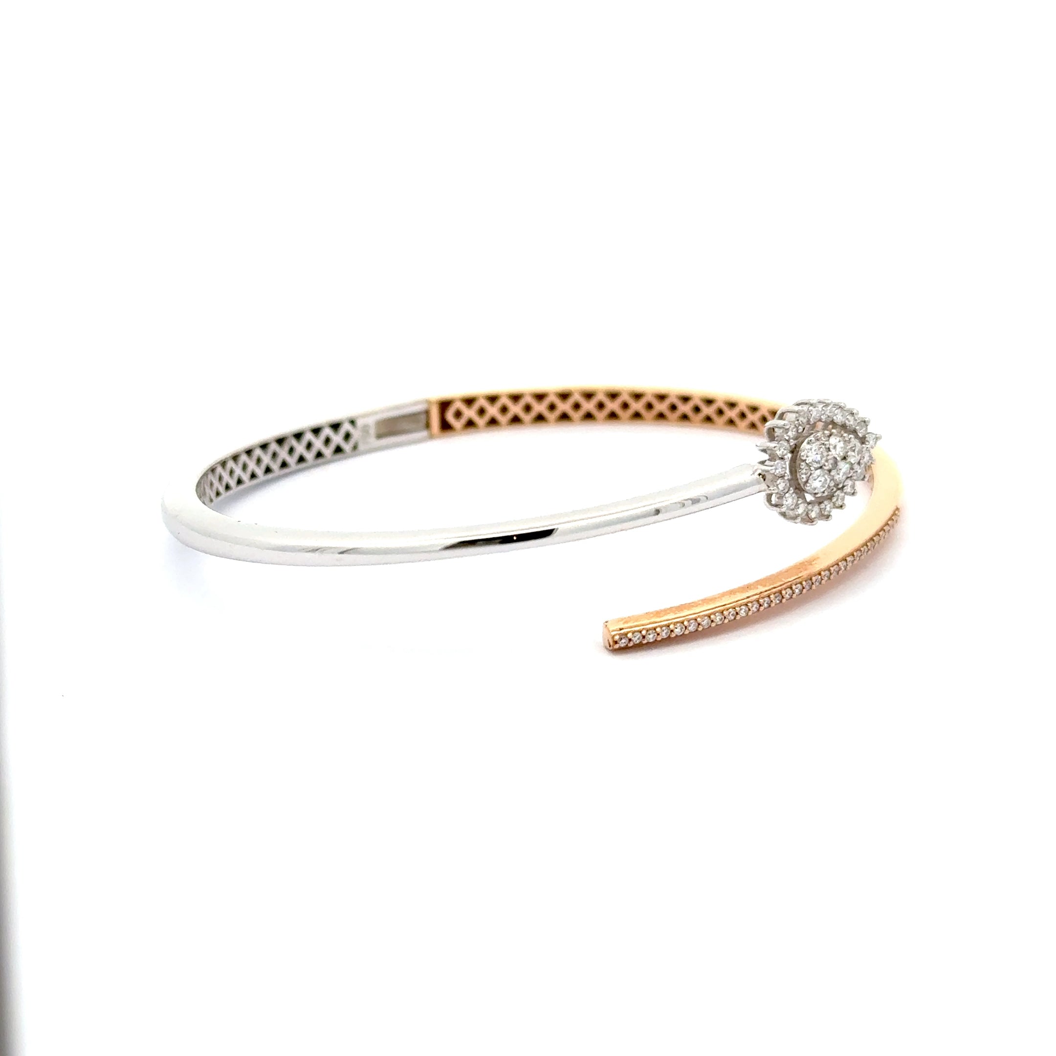 Rose Gold Diamond Bangle Bracelet