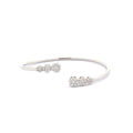 White Gold Bangle  with round Cut Diamond
