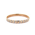 Rose Gold Bangle Bracelet with Diamond Accents