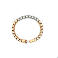 Rose Gold Chain Bracelet with Diamond Accents