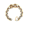 Yellow Gold Chain Bracelet with Diamond Accents