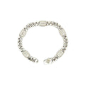 Diamond-Adorned White Gold Chain Bracelet