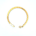 Yellow Gold Rectangular Link Chain Bracelet