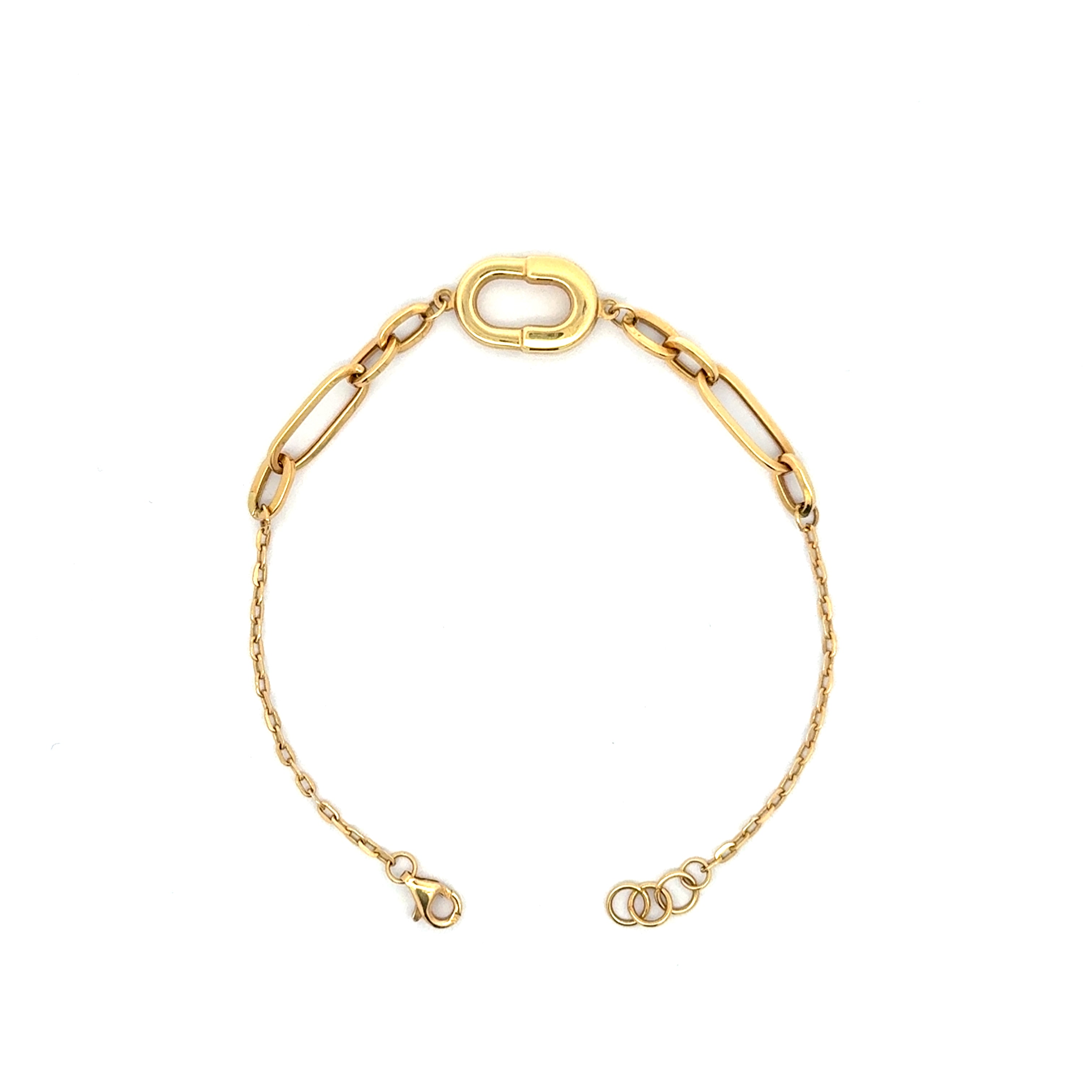 Contemporary Yellow Gold Link Chain Bracelet