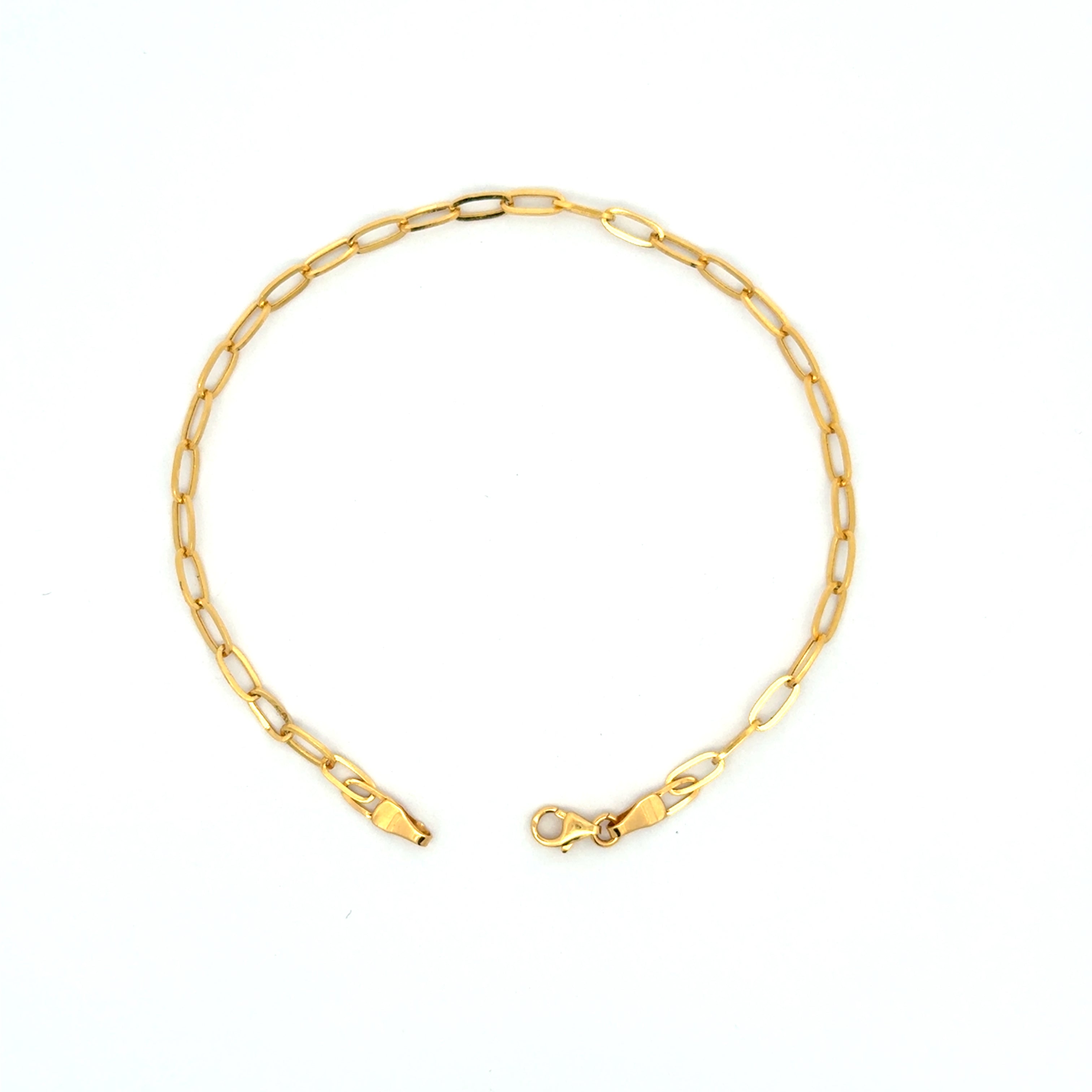 Delicate Yellow Gold Chain Link Bracelet