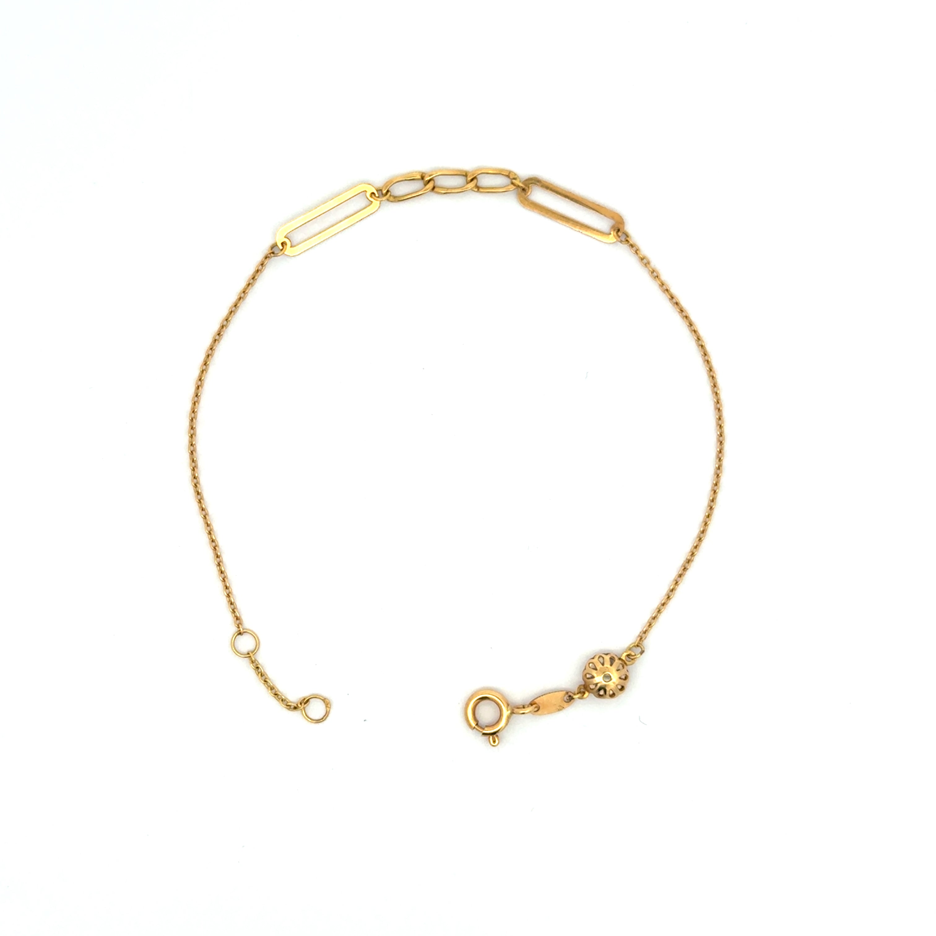 Elegant Yellow Gold Chain Bracelet