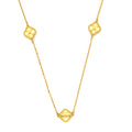 Yellow Gold Clover Chain Necklace