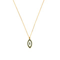 Modernist Yellow Gold Chain Necklace with Geometric Pendant