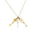 Whimsical Yellow Gold Key Charm Necklace