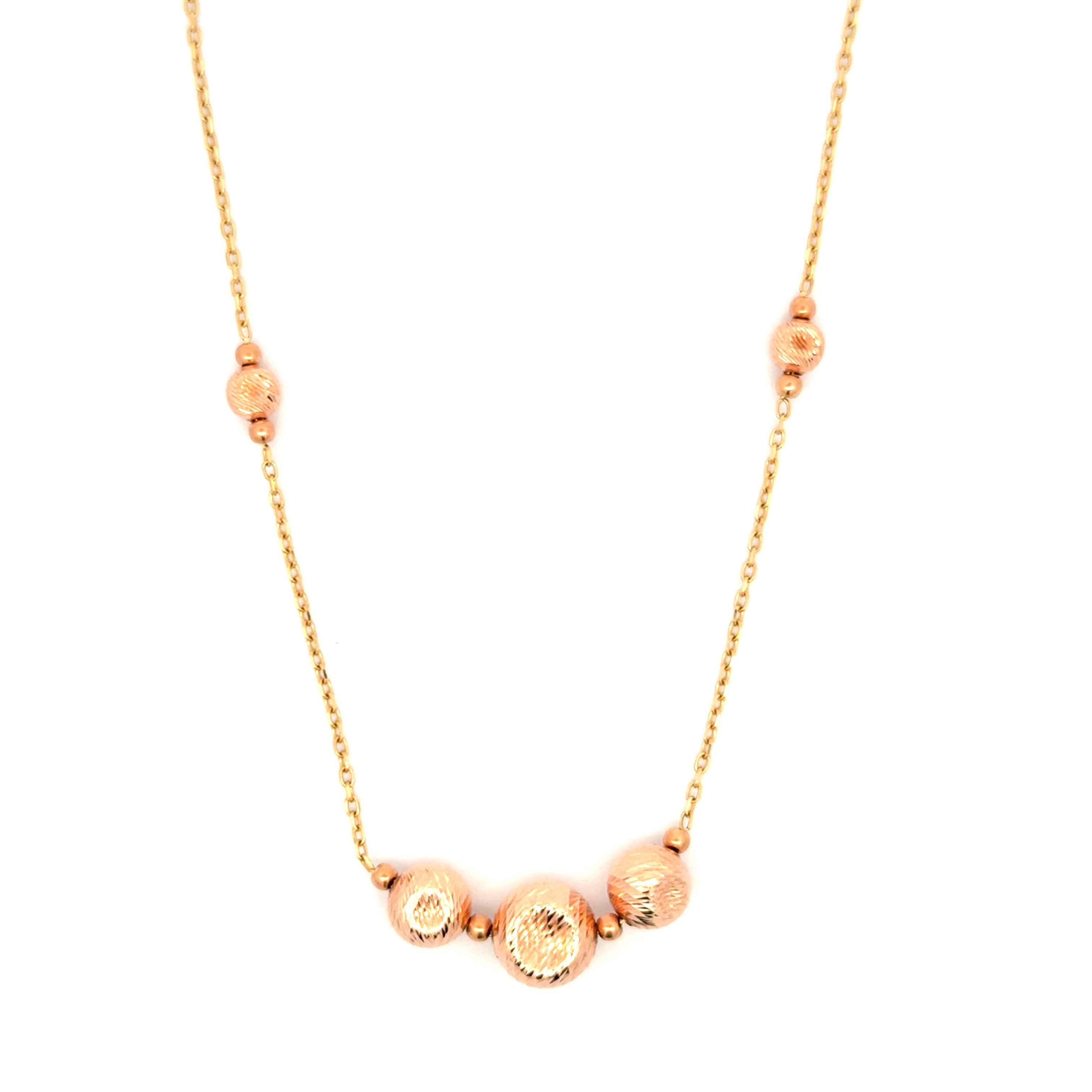 Elegant Rose Gold Beaded Necklace