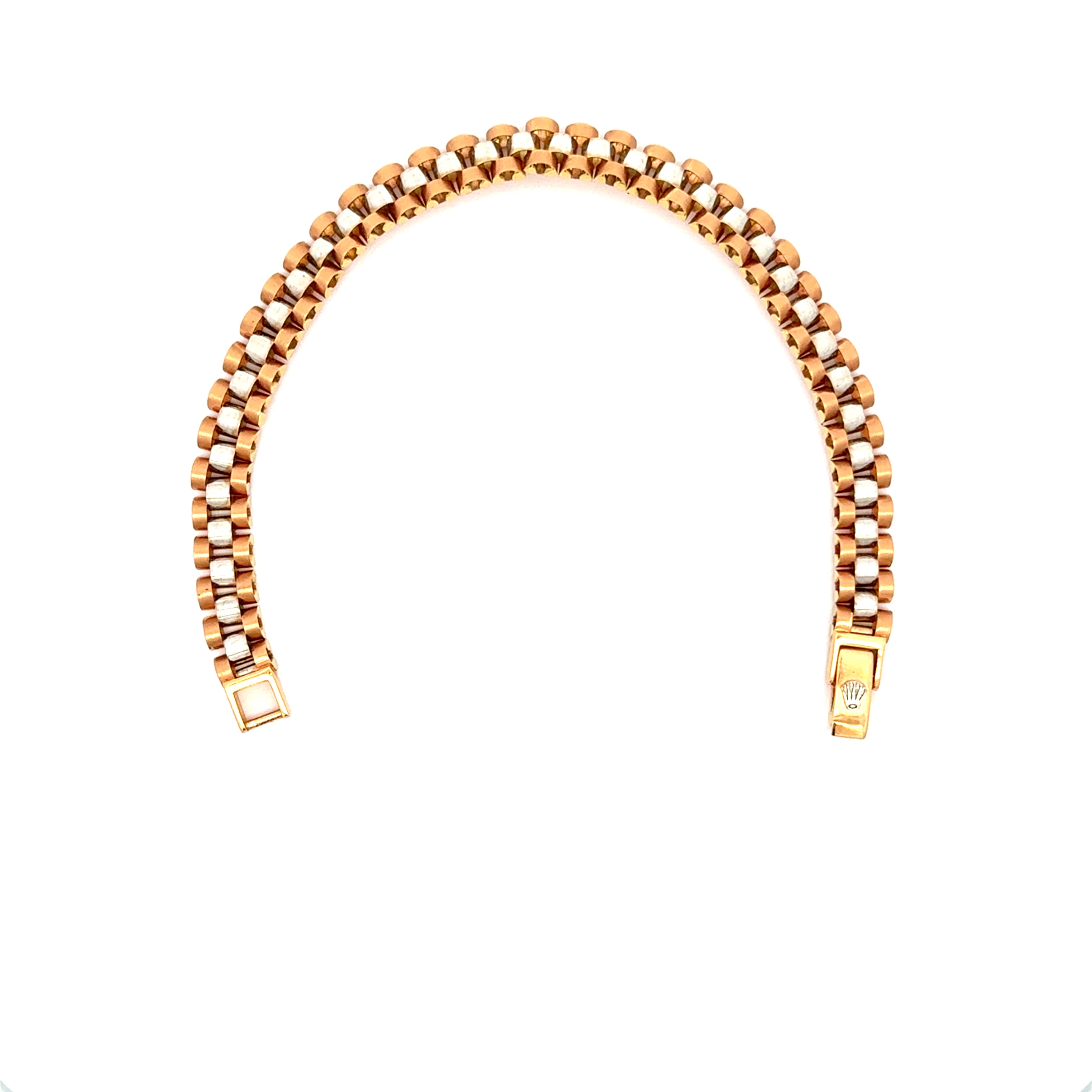 Rose Gold Chain Bracelet with Decorative Engravings