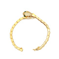 Yellow Gold Chain Bracelet with Emerald Serpent Head