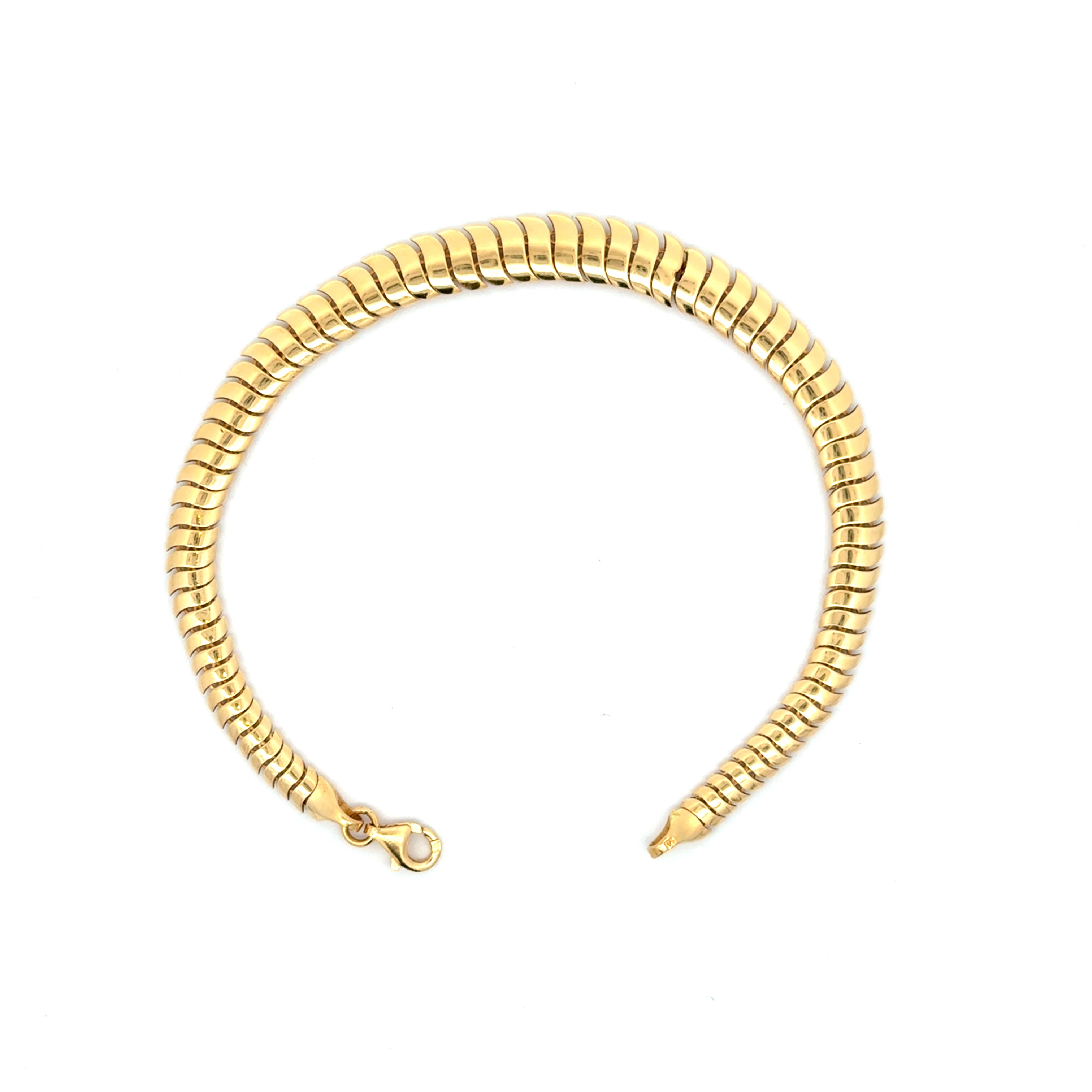 Elegant Yellow Gold Segmented Bracelet