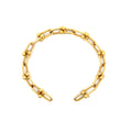 Stylish Yellow Gold Chain Link Bracelet