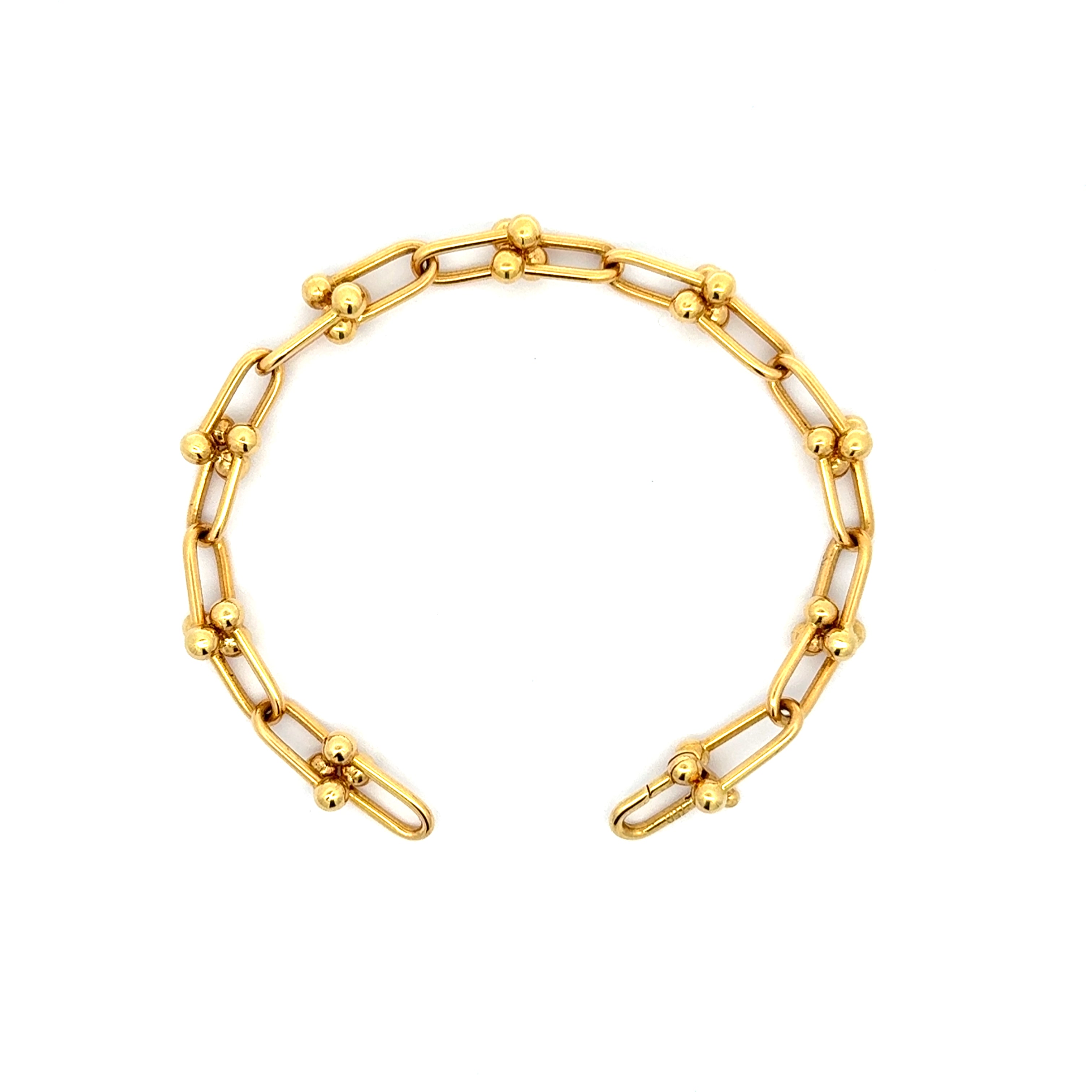 Stylish Yellow Gold Chain Link Bracelet